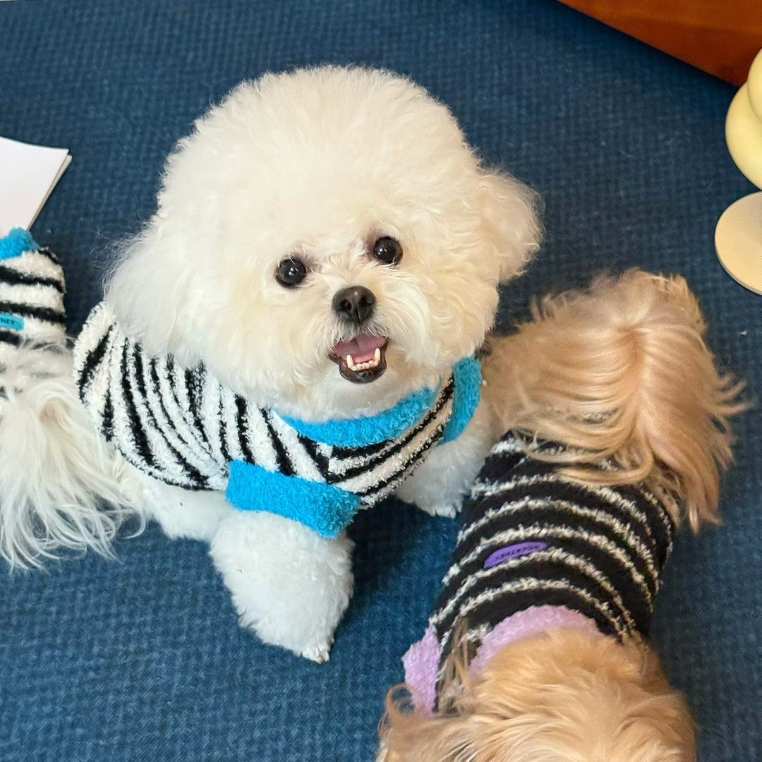 もこもこボーダーファジートップ