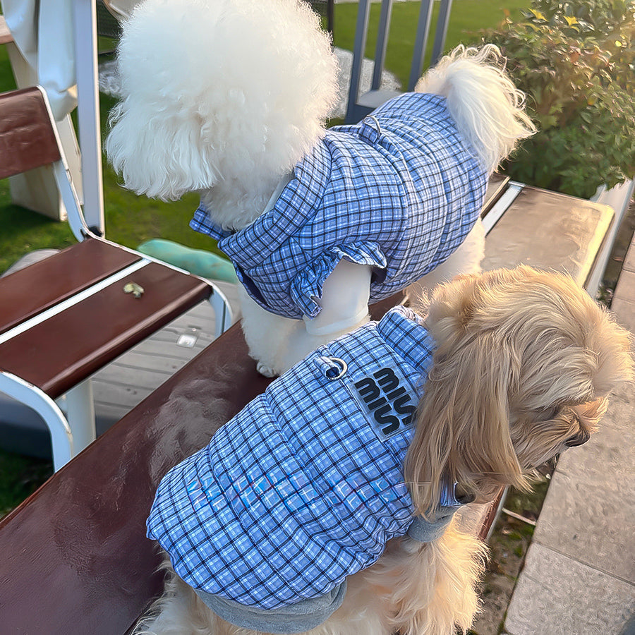 クラシカルチェックフリルダウン