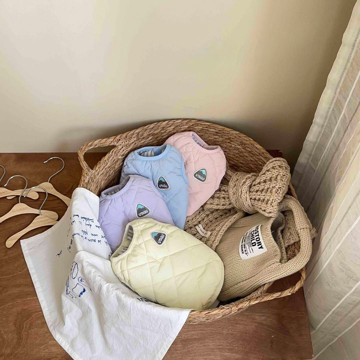 パステルカラーキルティングベスト