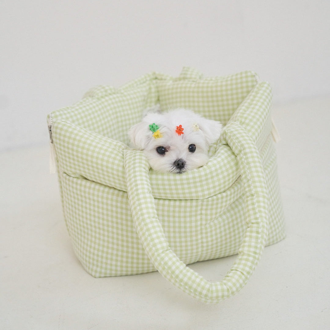 ＆LEI】WIDE BAG - PLAID BLUE