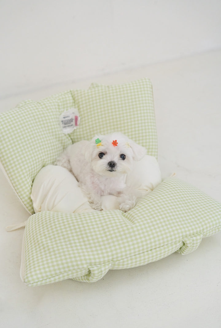 WIDE BAG - PLAID GREEN