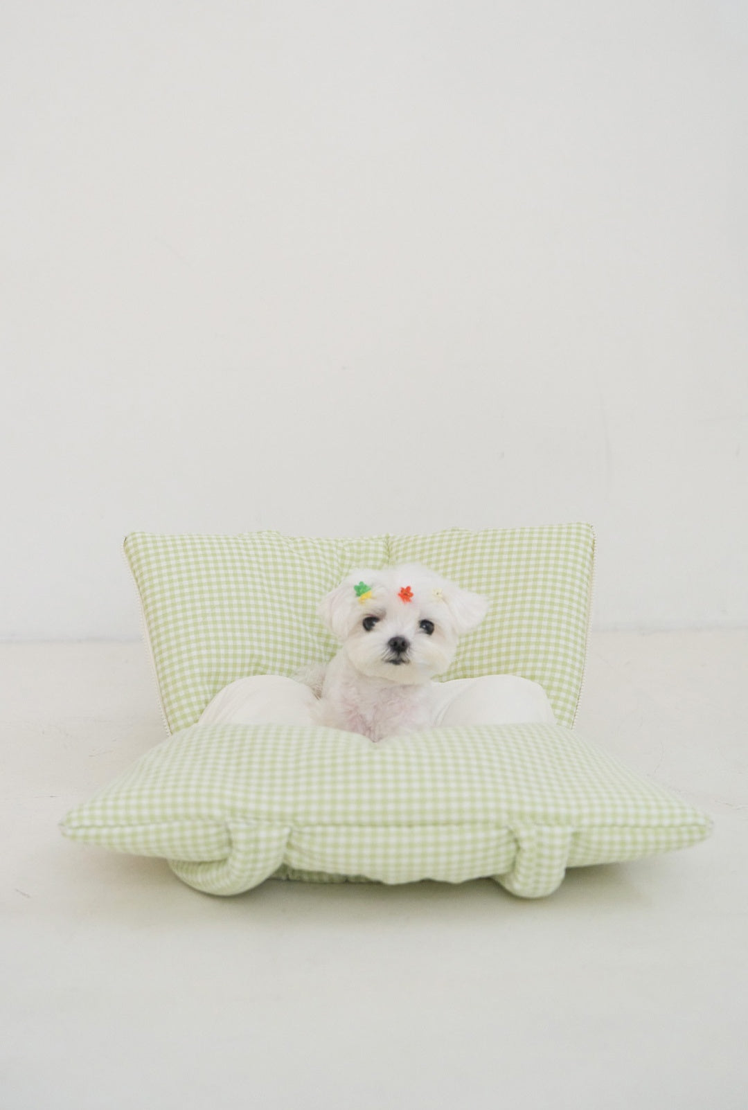 WIDE BAG - PLAID GREEN