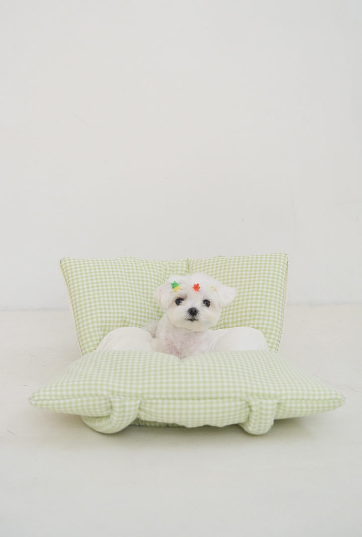 WIDE BAG - PLAID GREEN