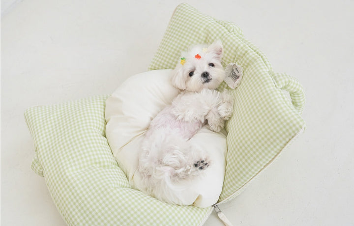 WIDE BAG - PLAID GREEN