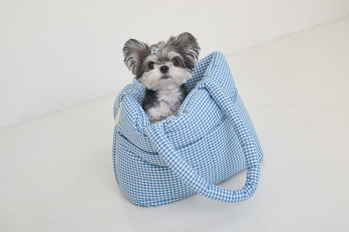 WIDE BAG - PLAID GREEN