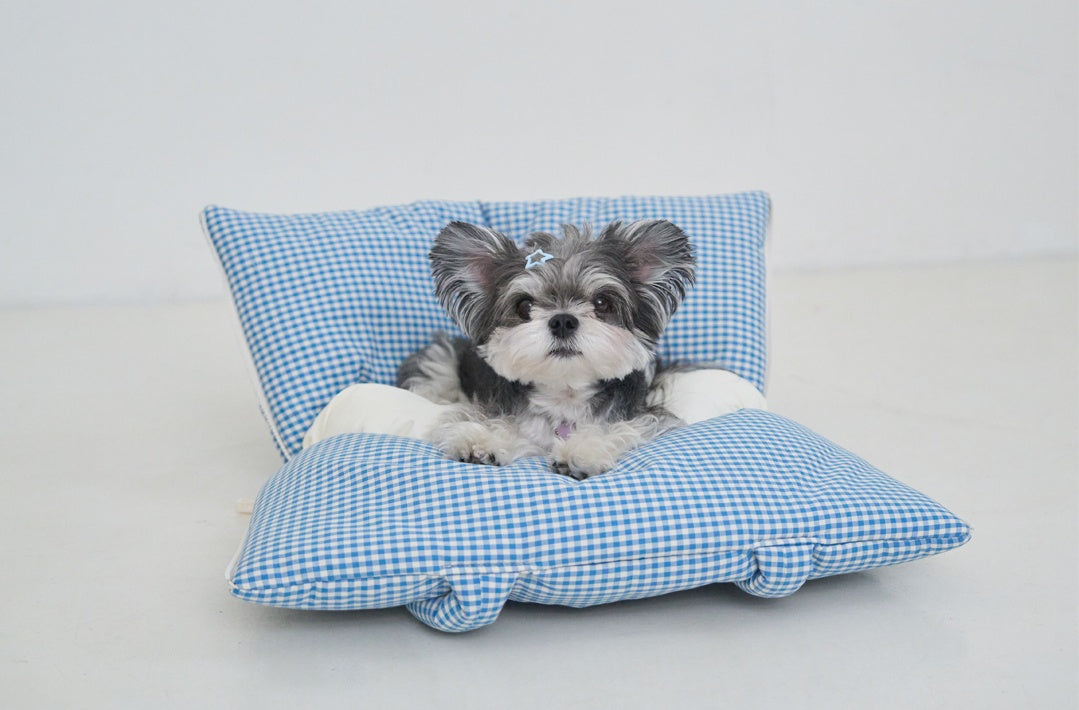 ＆LEI】WIDE BAG - PLAID BLUE