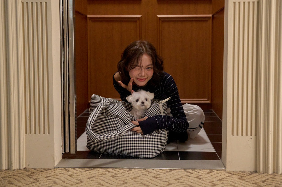 WIDE BAG - PLAID BLACK