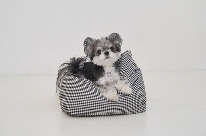 WIDE BAG - PLAID BLACK