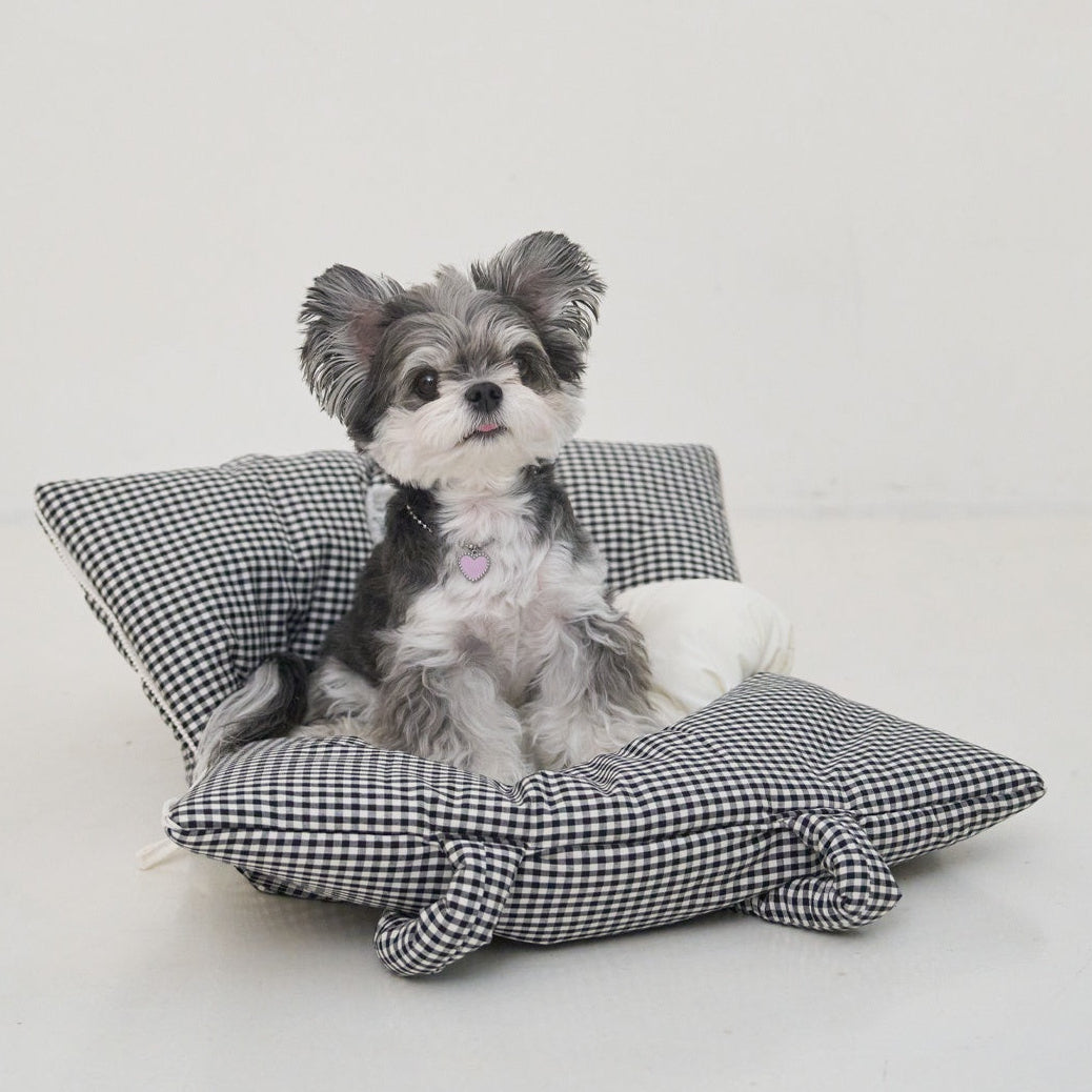 WIDE BAG - PLAID RED